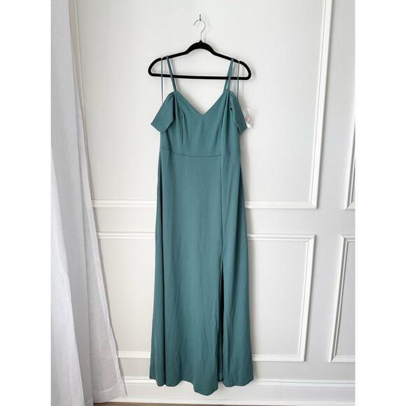 NWT Birdy Grey Dev Crepe Chiffon Maxi Dress in Sea Glass sz XL - Picture 3 of 8